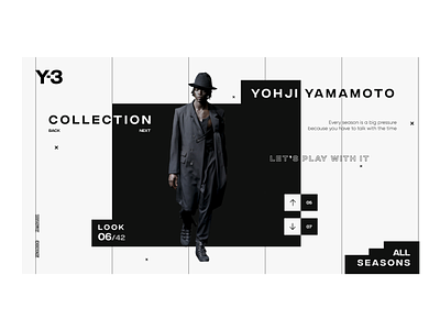 Yohji Yamamoto ___ Y-3 brand clothes ecommerce fashion fashiondesigner interface layout look lookbook looks marketing minimalist outfit product streetwear style styletile ui uidesign website