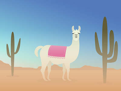 Llama illustration vector