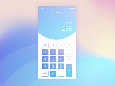 DailyUI #004 Calculator app ui