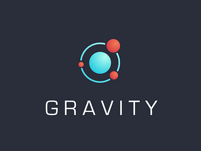 Gravity Logo atom gravity logo space