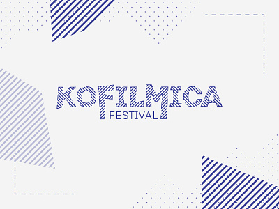 Kofilmica Film Festival visual identity art direction blue festival film lineart logo patterns typography visual identity
