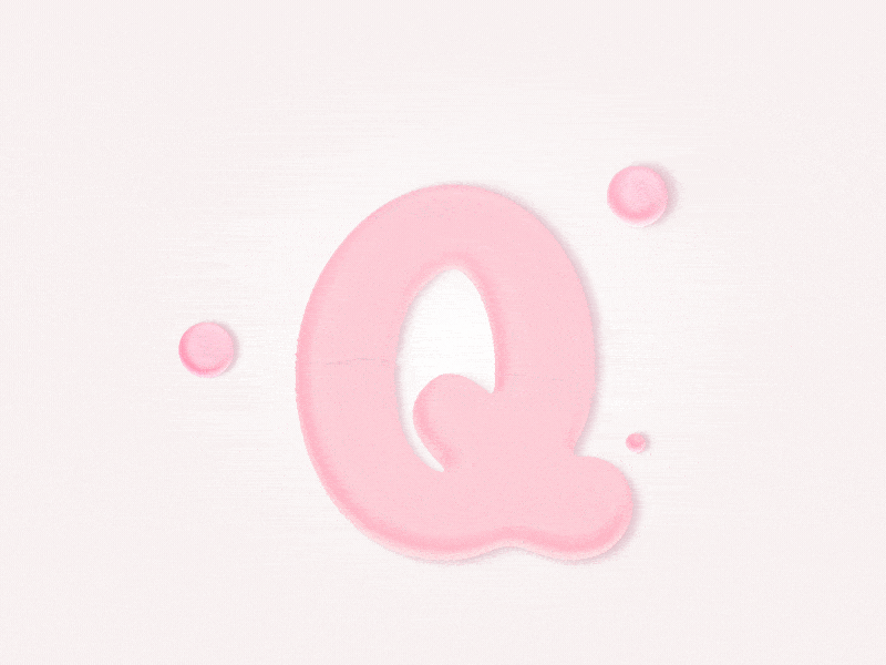36 days of type - Q 36 days of type ae aftereffects chewy gummy letter q lettering lettering art loop motion pink typography