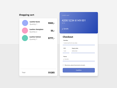 Checkout page checkout page dailyui 002