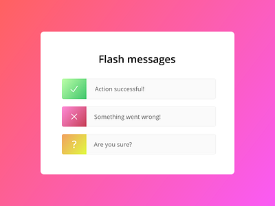Flash messages dailyui 011 flash messages
