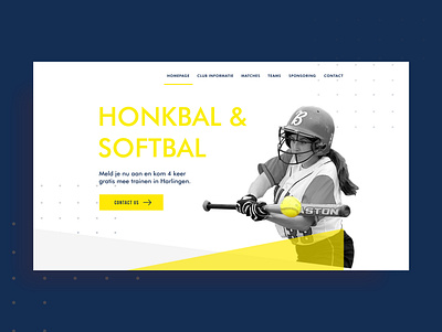 Softball Website design redesign ui website