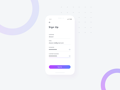 Daily UI #001 - Sign up app app concept challenge dailui daily challange dailyui 001 design flat form login login app signup signup app sketch ui concept