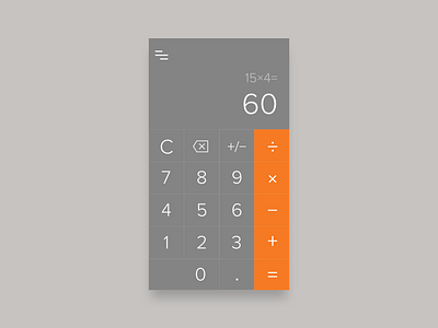 Daily UI #004 - Calculator app app concept challege challenge daily challange dailyui dailyui 004 design sketch