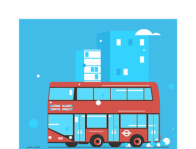 london transport british bus car cartoon city double decker england english europe illustration isolated public service traditional traffic transport travel uk urban vector