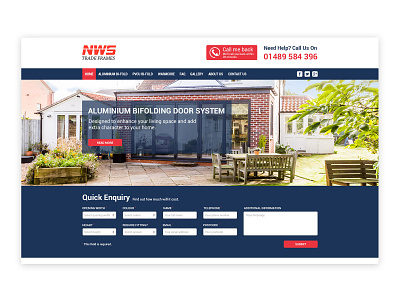 NWS Trade Frames - Landing page graphic design webdesign