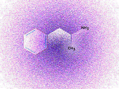 Molecule 2 amphetamine chemistry purple science texture watercolor paper