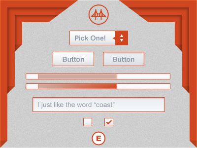 Goldengate Ui Kit button check box design challenge drop down east coast golden gate gui icon menu scroll bar scroll bar hover text input
