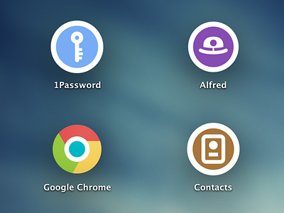 Application Icons 1password alfred app spread application chrome contacts google chrome icon