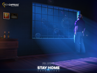 Stay Home Save Lives 3d design aftereffects cinema4d covid19 design redshift3d stayhome vrius