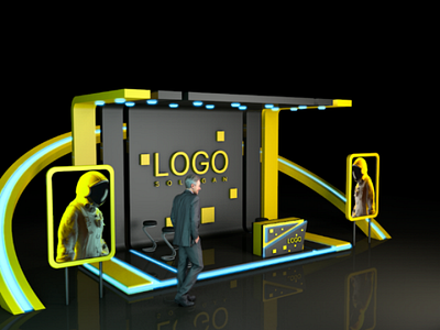 Trading Booth design 3D 3d event layout trading booth