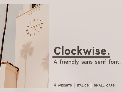 Clockwise sans serif font