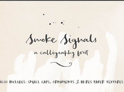 Smoke Signals script font calligraphy font design font handwriting font script font typography