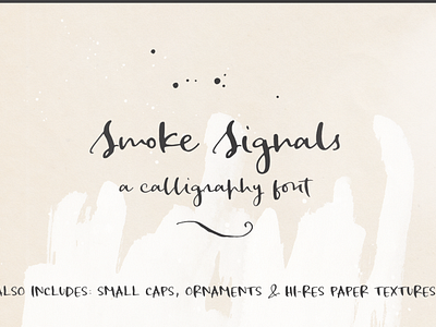 Smoke Signals script font