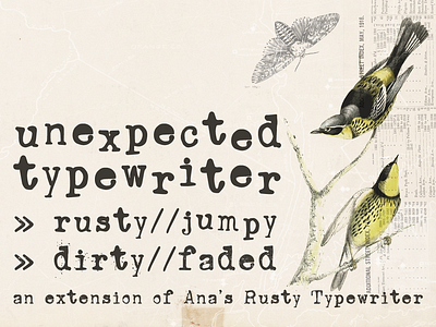Unexpected Typewriter font design font serif font typewriter typewriter font typography