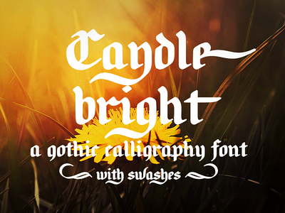 Candlebright blackletter font blackletter calligraphy font design font gothic typography