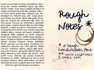 Rough Notes handwritten font design font handwriting font script font typography