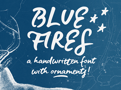 Blue Fires handwritten brush font brush font brush lettering calligraphy font design font handwriting font script font typography