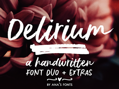 Delirium brush font duo brush font brush lettering calligraphy font design font handwriting font script font typography