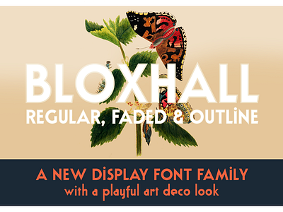 Bloxhall art deco sans serif font design font retro retro design sans serif font typography