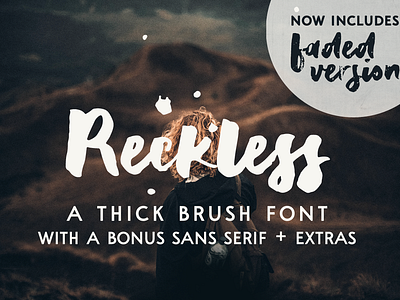 Reckless brush and sans font duo brush font brush lettering calligraphy font design font handwriting font sans serif font script font typography