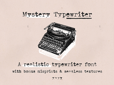 Mystery Typewriter font design font retro retro design serif font typewriter typewriter font typography