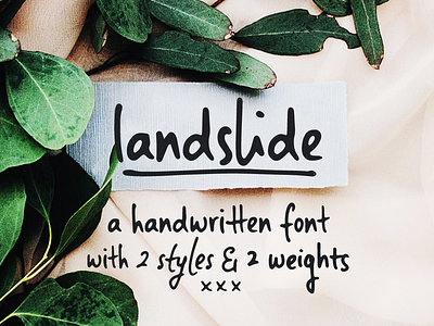 Landslide handwritten sans font design font handwriting font sans serif font typography