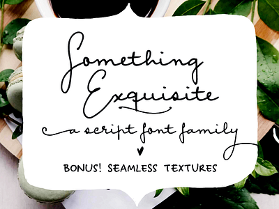 Something Exquisite script font calligraphy font design font handwriting font sans serif font script font typography