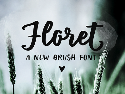 Floret brush font family