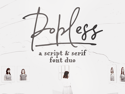 Popless font duo design font handwriting font script font serif font typography