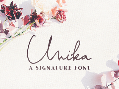 Unika signature font calligraphy font design font handwriting font script font typography