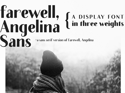 Farewell, Angelina Sans font branding design font logo retro retro design sans serif font typography