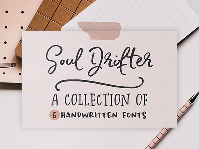 Soul Drifter font collection branding brush font brush lettering design font handwriting font logo sans serif font script font serif font typography