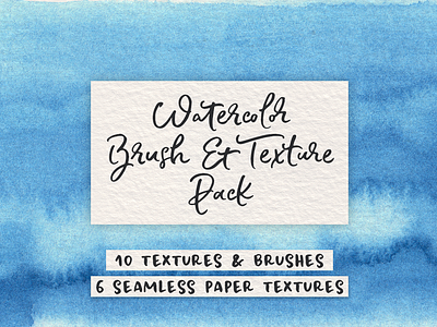 Blue Watercolor and Texture Pack design paper textures seamless patterns texture pack watercolor watercolor background watercolor brushes