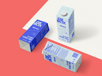 Ox Box Boxed water boxed water branding branding design eco packaging sustainable water water bottle water branding water logo water packaging