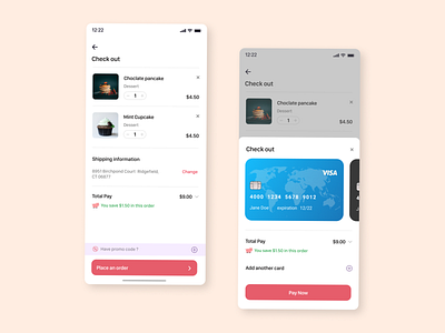 Checkout page - Daily UI : 002 app checkout cooking ecommerce payment ui