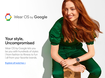 WearOS by Google Concept adobe illustration branding design logo plain simple typography web