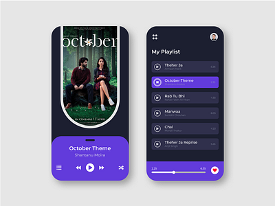 Music Player App adobe illustration branding mobile mobile app mobile design mobile ui movie music musicplayer plain simple ui ux uidesign uiux