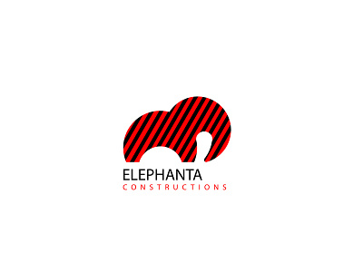 Elephanta Constructions adobe illustration animal arcithects branding buildings constructions design elephant elephanta flat icon logo plain simple strong vector