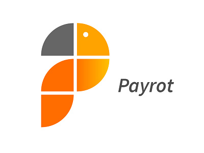 Payrot adobe illustration bird design entertainment flat illustration logo p parrot pay payment plain security technology