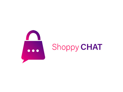 Shoppy Chat shop logo illustrator chat