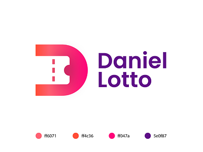 Daniel Lotto lotto logo gradient ticket icon