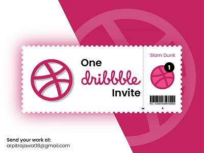 Dribbble Invitation dribbble invitation ticket