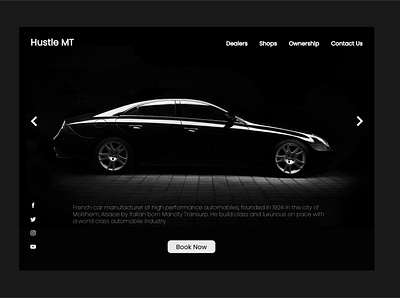 Hustle MT: Car Landing page awesome black cars design hustle landing page website