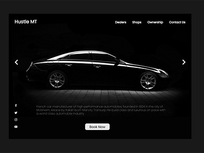 Hustle MT: Car Landing page