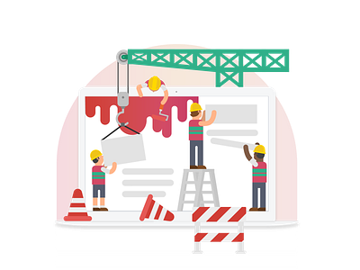 Under Construction 404 page design illustration illustrator under construction