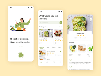 Cooking app - play the prototype on UIGiants.com